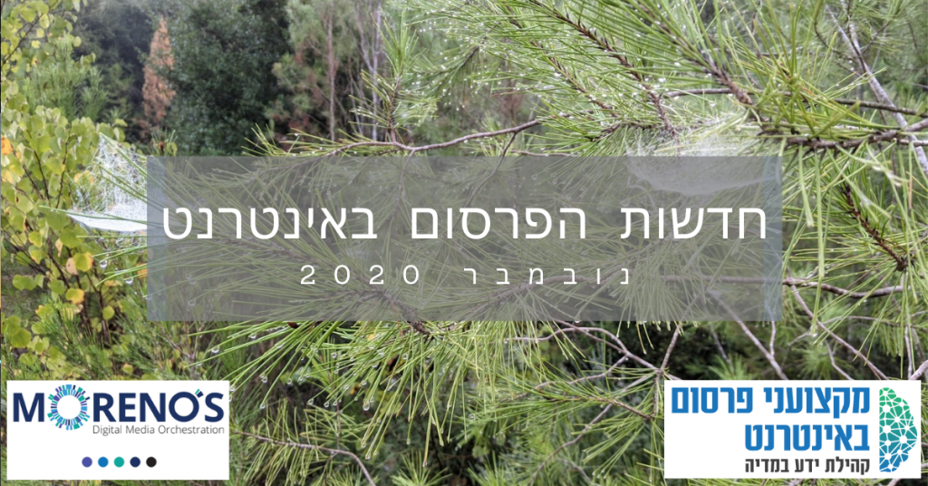 חדשות הפרסום באינטרנט נובמבר 2020